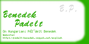 benedek padelt business card